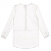 Памучна блуза с дълъг ръкав за момиче бяла Marc O`Polo 269193 4