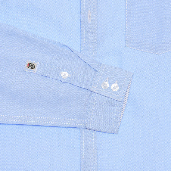 Памучна риза с дълъг ръкав за момче синя Pepe Jeans 269213 2