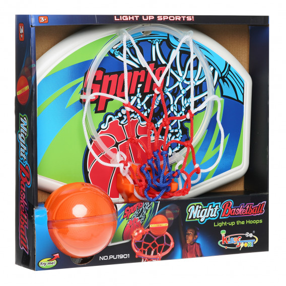 Комплект светещо баскетболно табло с топка King Sport 269270 2