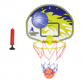 Баскетболно табло за стена с топка и помпа, син GT 269296 