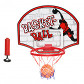 Баскетболно табло за стена с топка и помпа, червен GT 269300 