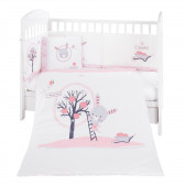 Бебешки спален комплект Pink Bunny, 6 части Kikkaboo 269657 
