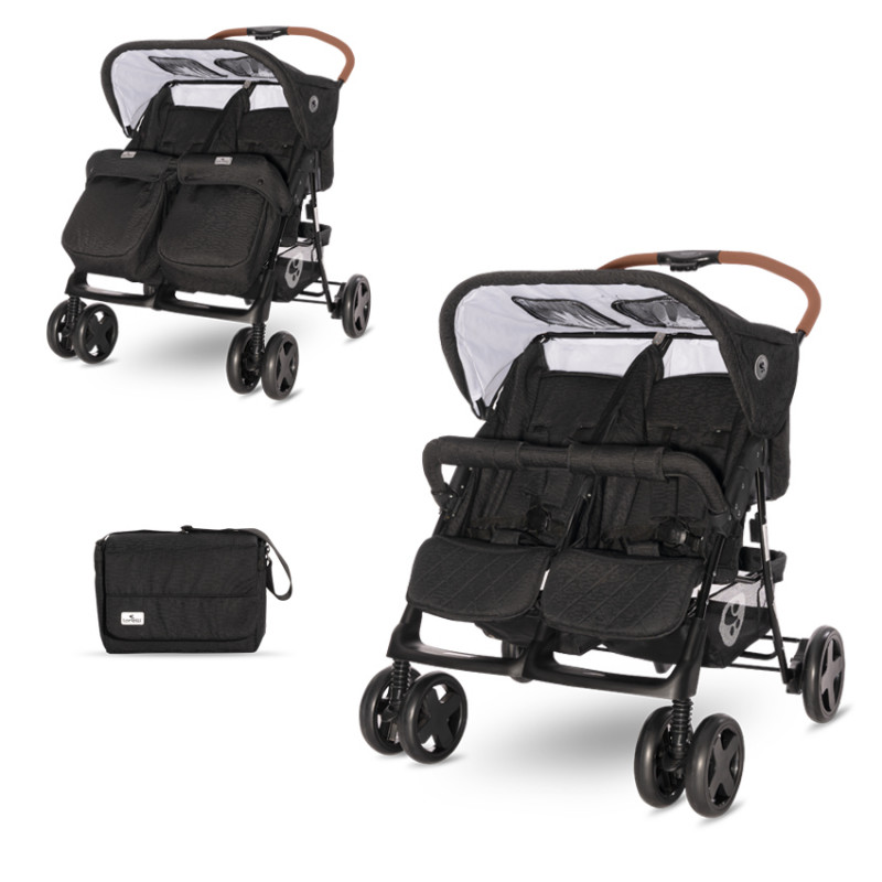 Комбинирана детска количка за близнаци Twin Black, 2 в 1  269819