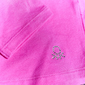 Блуза-поло за момиче с лого на марката, цикламена Benetton 26992 3