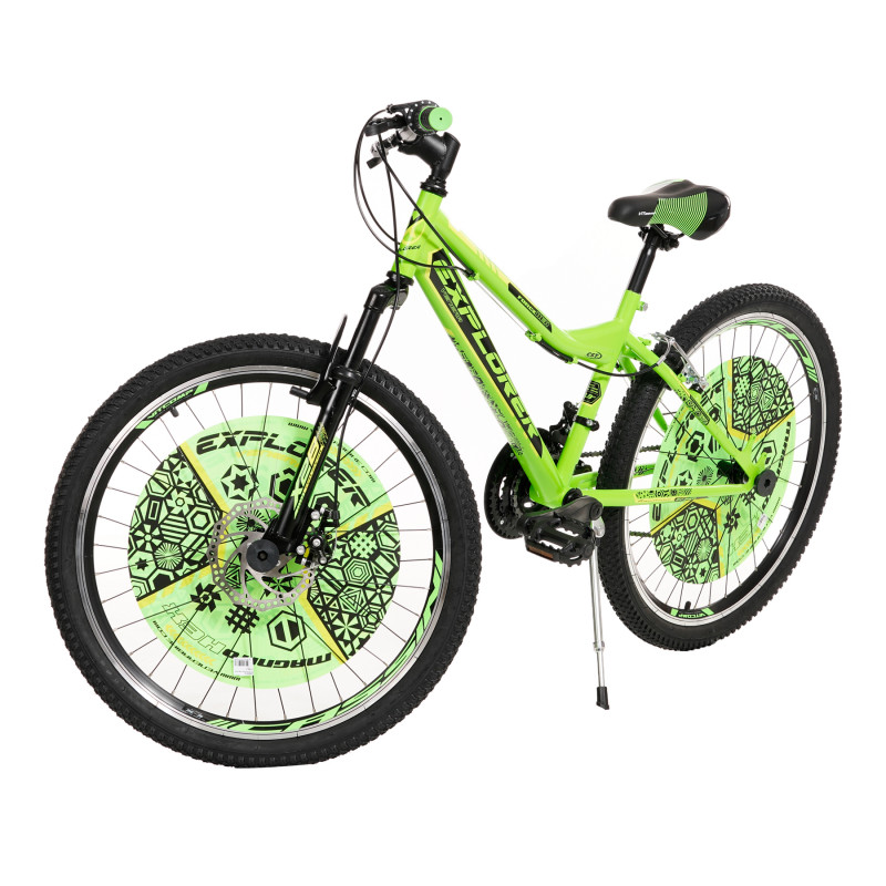 Детски велосипед EXPLORER MAGNITO  24, зелено с черно  269944