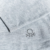 Блуза-поло за момиче с лого на марката, сива Benetton 26998 3