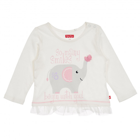 Памучен комплект от блуза и клин за бебе, многоцветен Cool club 270413 2