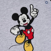 Памучно боди с щампа на Mickey Mouse, сиво Cool club 270889 2