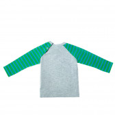 Блуза с дълъг ръкав и весела апликация за бебе момче Benetton 27117 2