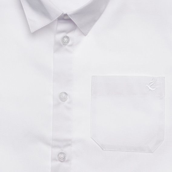Риза с къс ръкав и джоб, бяла Cool club 271231 3