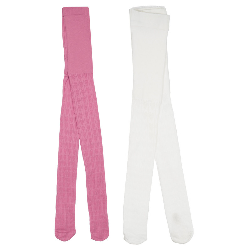 Комплект от два чорапогащника в розово и бяло за бебе  271726
