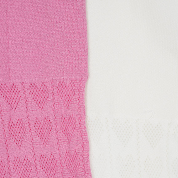 Комплект от два чорапогащника в розово и бяло за бебе Cool club 271730 4