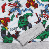 Памучен панталон за бебе с принт на Marvel, сив Cool club 271929 3