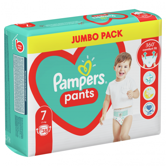 Пелени-гащички Pants Jumbo Pack, размер 7, 38 бр. Pampers 272536 