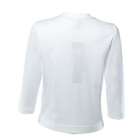 Памучна блуза с дълъг ръкав и апликация със светещи в тъмното елементи за момче Benetton 27314 2