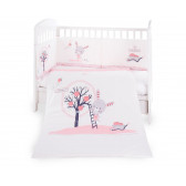 Бебешки спален комплект Pink Bunny, 70 х 140 см, 3 части Kikkaboo 273484 
