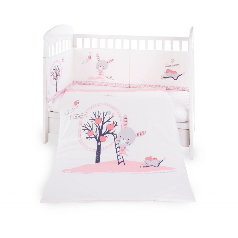 Бебешки спален комплект Pink Bunny, 70 х 140 см, 3 части  273484