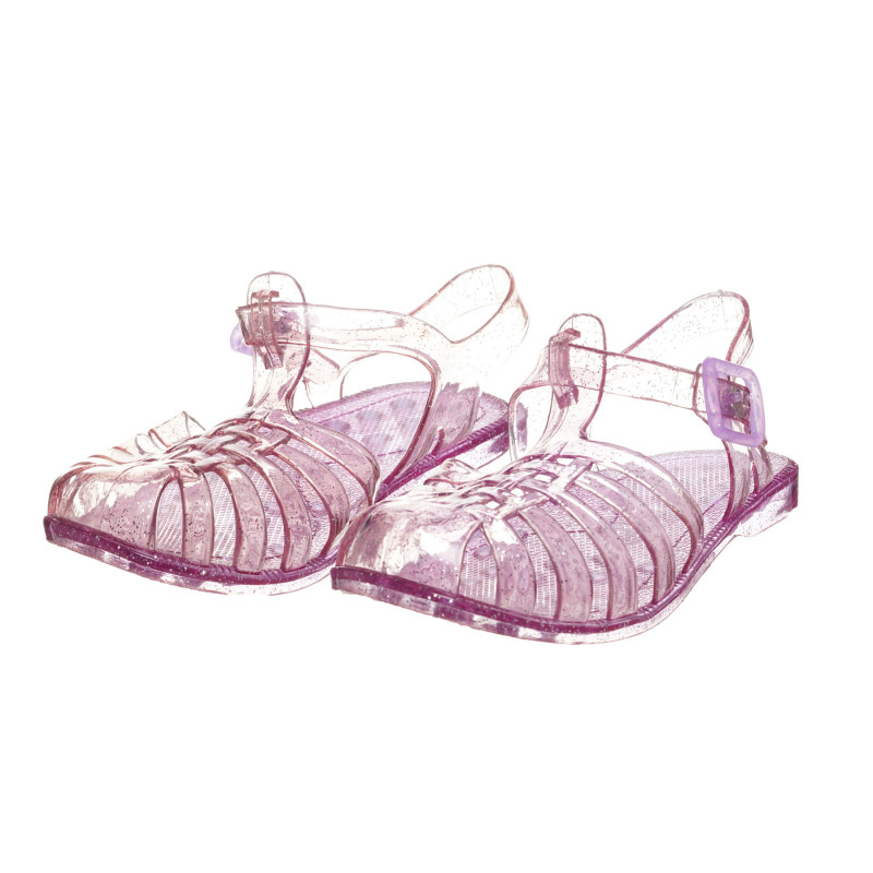 Гумени сандали с брокат, лилави  273767