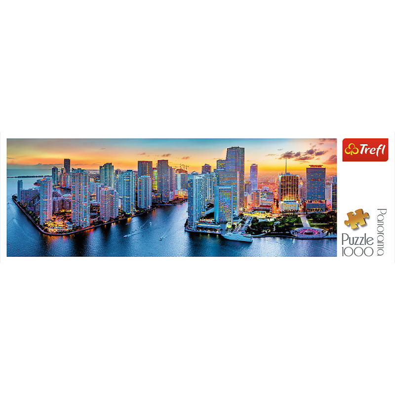Пъзел - Панорама над Маями, 1000 елемента  274641