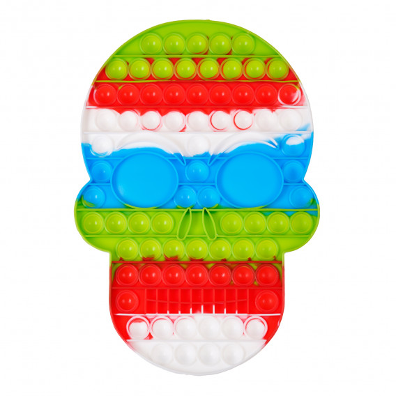 Анти-Стрес играчка Pop It, череп с цветовете на италианското знаме Zi 274740 3