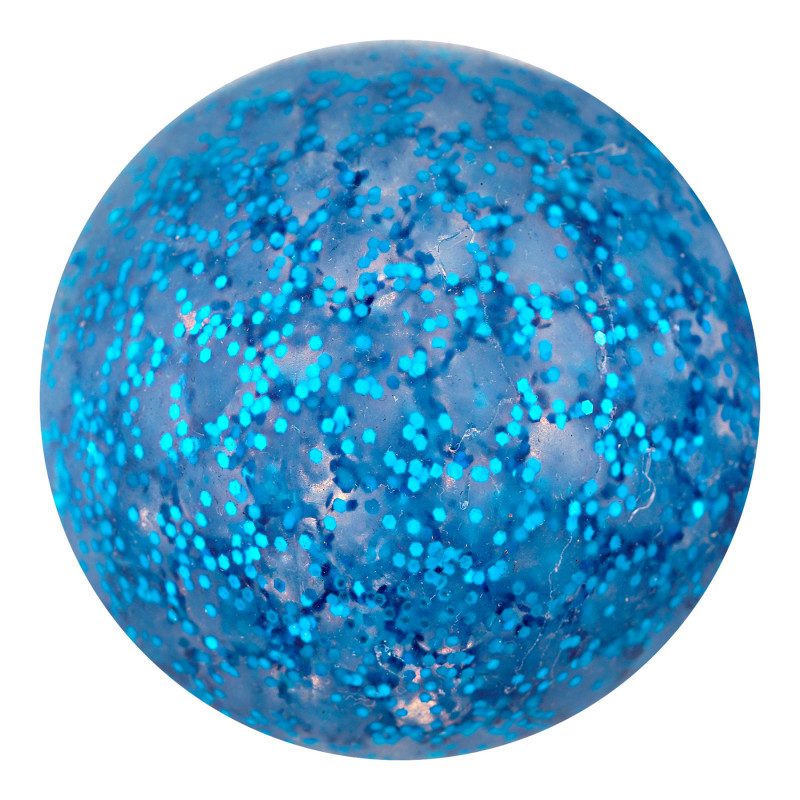 Анти-Стрес топка за стискане с брокат, синя  274835