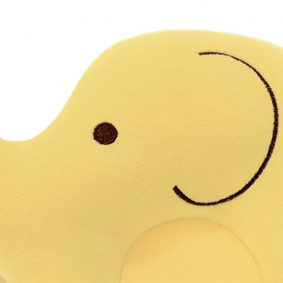 Бебешка възглавница - слонче, жълта Ikonka 275283 2
