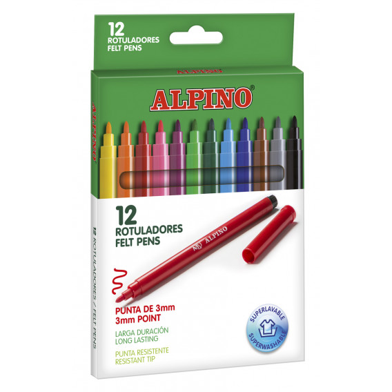 Класически маркери, 12 цвята Alpino 275352 