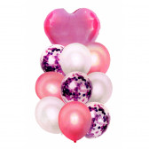 Комплект от 10 балона в розово Ikonka 275538 