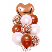 Комплект от 10 балона в розово злато Ikonka 275540 