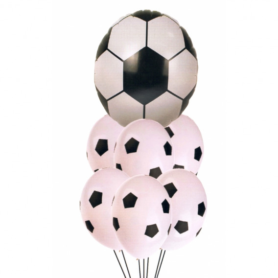 Комплект от 7 балона с футболни мотиви Ikonka 275544 