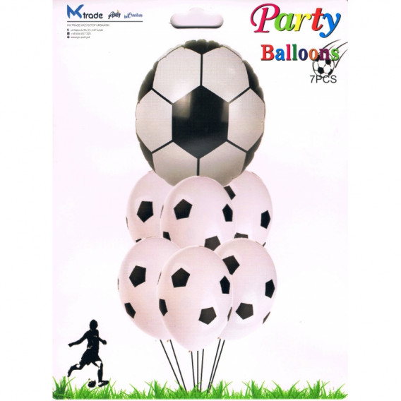 Комплект от 7 балона с футболни мотиви Ikonka 275545 2
