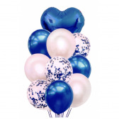 Комплект от 10 балона в тъмно синьо Ikonka 275563 
