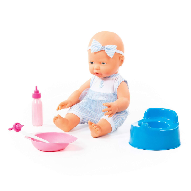 Кукла бебе с аксесоари за хранене и гърне  275625