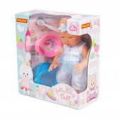 Кукла бебе с аксесоари за хранене и гърне Ikonka 275628 4