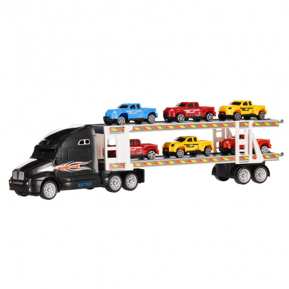 Автовоз с включени 6 броя колички, черен, 39 см Dino Toys 275807 5