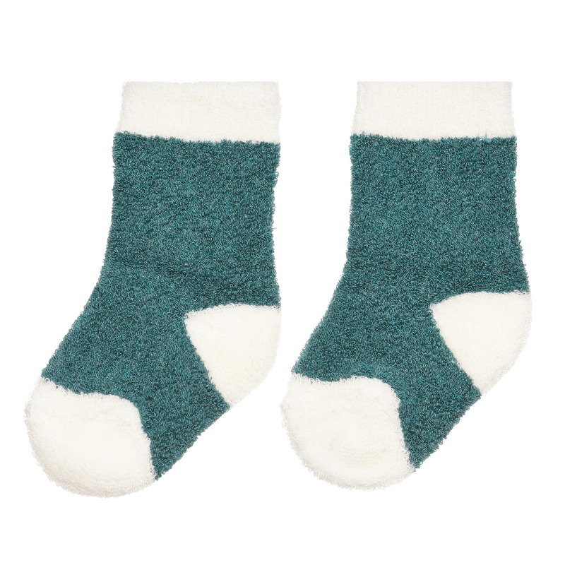 Чорапи за бебе в бяло и зелено  275820
