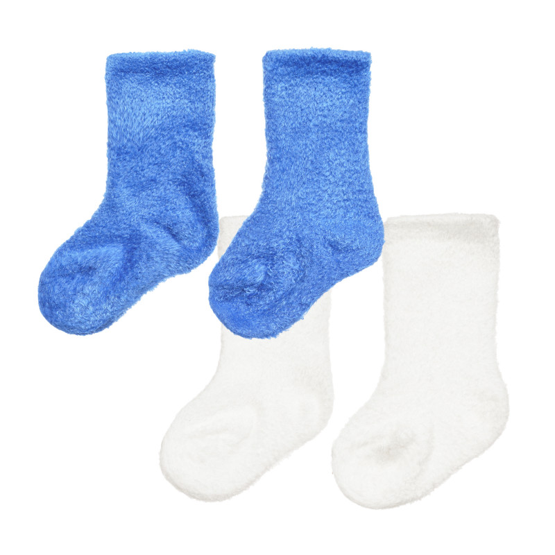 Комплект от два чифта чорапи за бебе вв бяло и синьо  275846