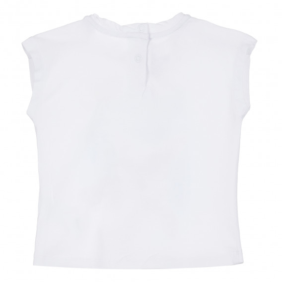 Памучна блуза за бебе за момиче бяла Chicco 276290 4