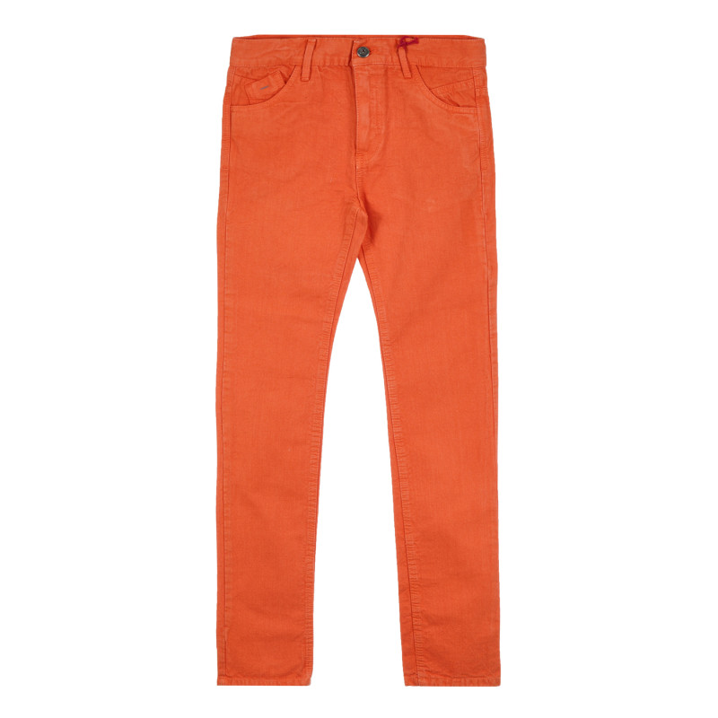 Дънков панталон за момиче оранжев  276322
