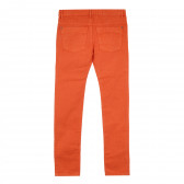 Дънков панталон за момиче оранжев Tape a l'oeil 276325 4