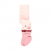 Чорапогащник за бебе с флорален принт, розов Boboli 276707 