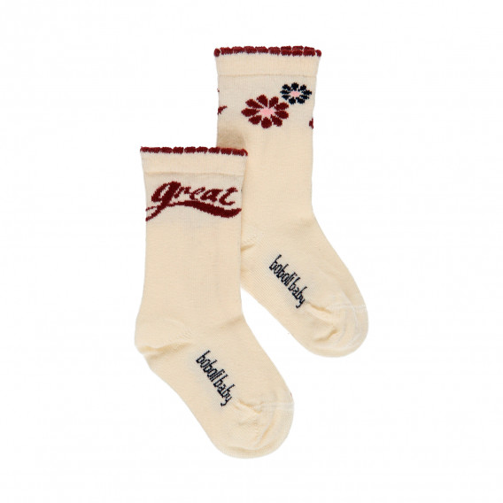 Комплект от три чифта чорапи с флорални мотиви Boboli 276875 4
