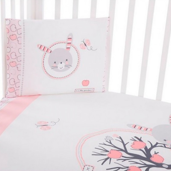 Бебешки спален комплект Pink Bunny, 6 части Kikkaboo 276958 2
