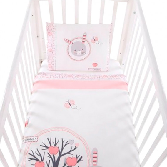 Бебешки спален комплект Pink Bunny, 6 части Kikkaboo 276959 3