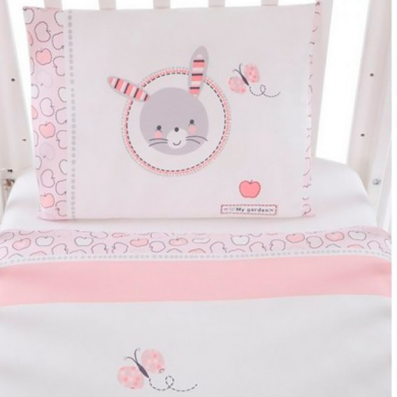 Бебешки спален комплект Pink Bunny, 6 части Kikkaboo 276960 4