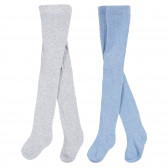 Комплект от два броя чорашпогащници за бебе, сив и син Cool club 277093 