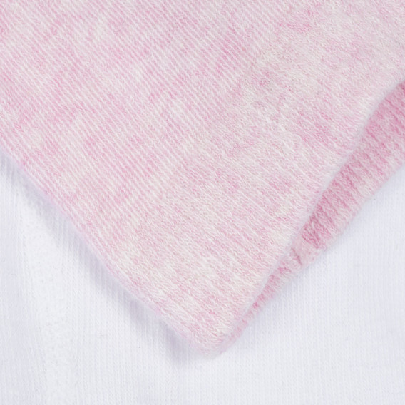 Комплект от два броя чорапогащници за бебе в розово и бяло Cool club 277171 4