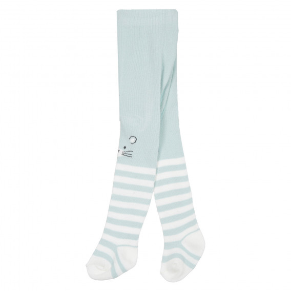 Комплект от два броя чорапогащници за бебе, бял и мента Cool club 277200 2