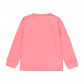 Памучна блуза с панделки на ръкавите, розова Boboli 277612 2