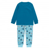 Памучна пижама от две части, синя Boboli 277954 2